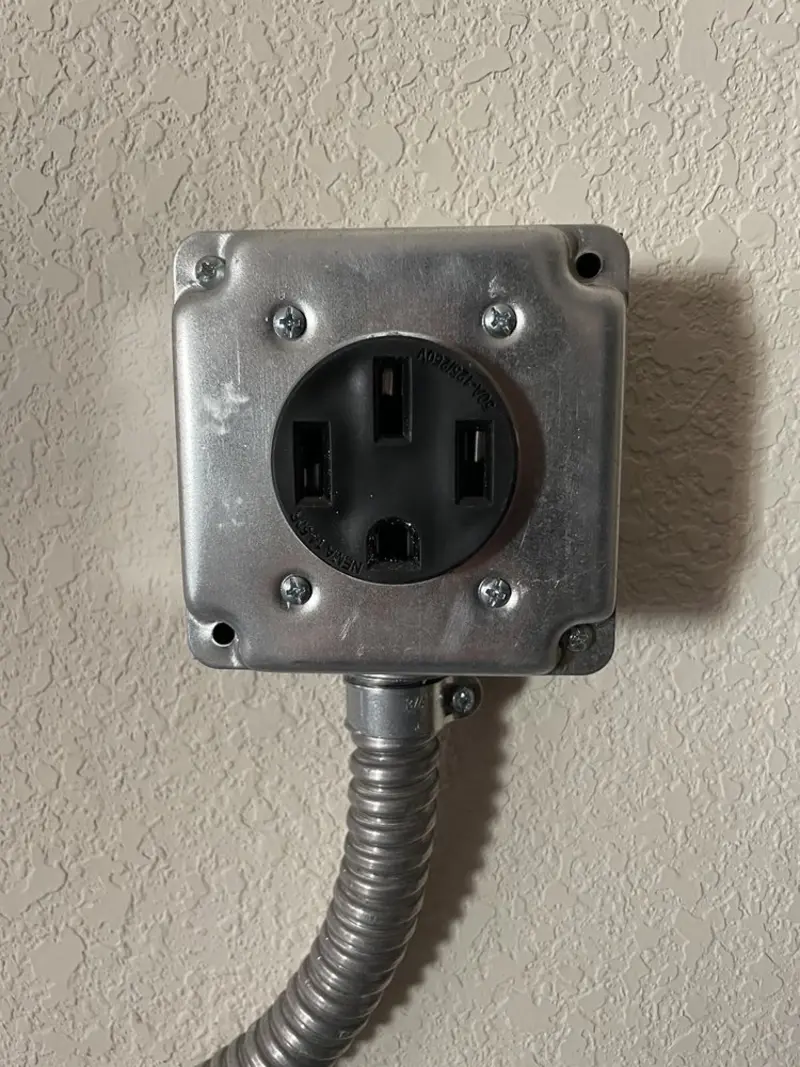 NEMA 14-50 outlet installed for Electrical Panel Upgrade in Galveston
